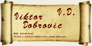 Viktor Dobrović vizit kartica